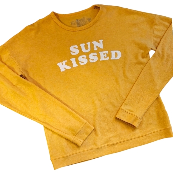 The Original Retro Brand Yellow Sunkissed Crewneck Sweatshirt - Picture 3 of 6